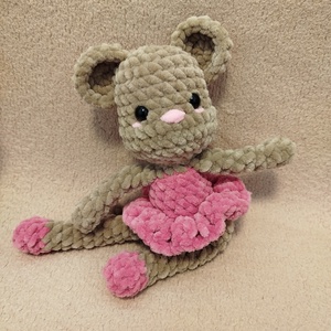 Horgolt balerina egér - játék & sport - plüssállat & játékfigura - egér - Meska.hu