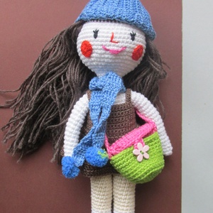 Ilona baba - amigurumi baba - horgolt baba - horgolt öltöztetős baba - öltöztehető baba - baba ruhatárral - játékbaba -  - Meska.hu
