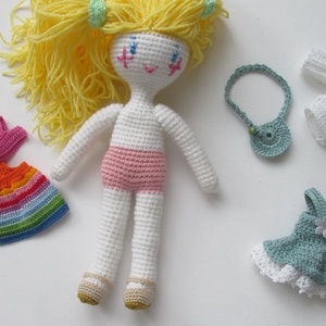 Trudi - amigurumi baba - horgolt baba - öltöztetős baba - horgolt Waldorf baba - játékbaba - játék & sport - baba & babaház - öltöztethető baba - Meska.hu