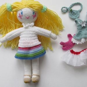 Trudi - amigurumi baba - horgolt baba - öltöztetős baba - horgolt Waldorf baba - játékbaba - játék & sport - baba & babaház - öltöztethető baba - Meska.hu