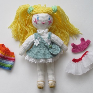 Trudi - amigurumi baba - horgolt baba - öltöztetős baba - horgolt Waldorf baba - játékbaba - játék & sport - baba & babaház - öltöztethető baba - Meska.hu