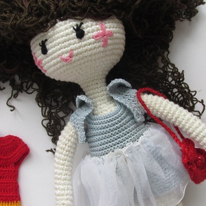 Valéria baba - amigurumi baba - horgolt baba - öltöztetős baba - játékbaba - babajáték -  - Meska.hu
