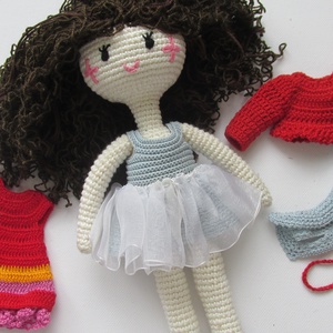 Valéria baba - amigurumi baba - horgolt baba - öltöztetős baba - játékbaba - babajáték -  - Meska.hu