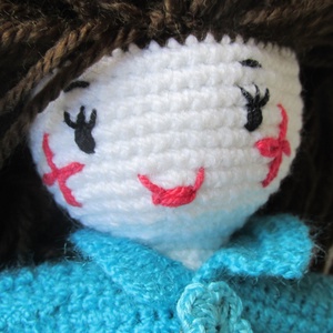 Berta  baba - amigurumi baba - horgolt baba - baba ruhatárral - játék & sport - baba & babaház - öltöztethető baba - Meska.hu