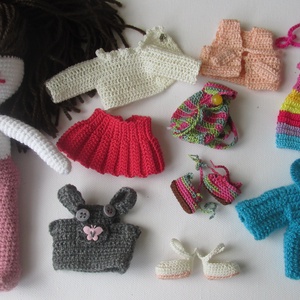 Berta  baba - amigurumi baba - horgolt baba - baba ruhatárral - játék & sport - baba & babaház - öltöztethető baba - Meska.hu