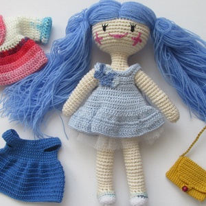 Melissza - amigurumi baba - horgolt baba - öltöztetős baba - játékbaba - játék & sport - baba & babaház - öltöztethető baba - Meska.hu