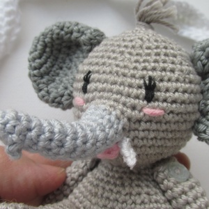 Adorján a kiselefánt - amigurumi elefánt - elefánt kabala - játék & sport - plüssállat & játékfigura - elefánt - Meska.hu