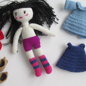 Kiki a kis boszorkány - amigurumi baba - horgolt baba - öltöztetős baba - játék & sport - baba & babaház - öltöztethető baba - Meska.hu