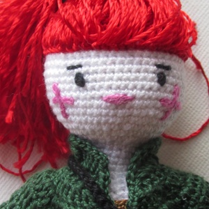 Rózsa Rozalinda amigurumi baba - horgolt baba - baba ruhatárral - öltöztethető babaet - játék & sport - baba & babaház - öltöztethető baba - Meska.hu