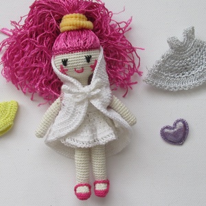 Hajnalka Aurélia - amigurumi baba - horgolt baba - horgolt öltöztetős baba - tündérbaba - játék & sport - baba & babaház - öltöztethető baba - Meska.hu