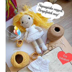 Napsugárka amigurumi baba - PDF minta - diy (csináld magad) - szabásminta, útmutató - Meska.hu