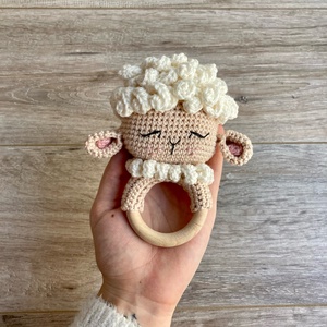 Bárány baba csörgő és rágóka - Meska.hu