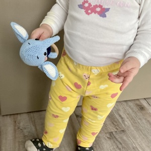 Elefánt baba csörgő és rágóka - játék & sport - 3 éves kor alattiaknak - csörgő - Meska.hu