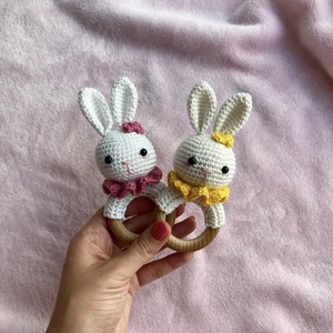 Horgolt nyuszi csörgő, Játék & Sport, 3 éves kor alattiaknak, Csörgő, Horgolás, Varrás, MESKA