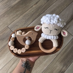 Névre szóló horgolt marokrágcsa, Játék & Sport, 3 éves kor alattiaknak, Csörgő, Horgolás, Varrás, MESKA