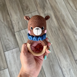 Horgolt maci csörgő, Játék & Sport, 3 éves kor alattiaknak, Csörgő, Horgolás, Varrás, MESKA