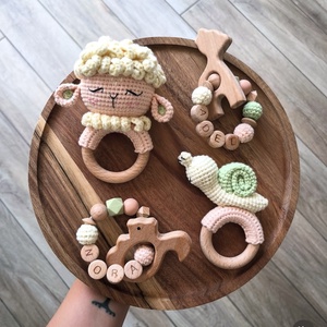 Horgolt bárány csörgő - játék & sport - 3 éves kor alattiaknak - csörgő - Meska.hu