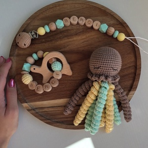 Horgolt polip  - játék & sport - plüssállat & játékfigura - polip - Meska.hu