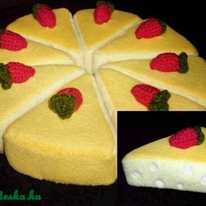 játék étel- tépőzáras egész torta -  - Meska.hu