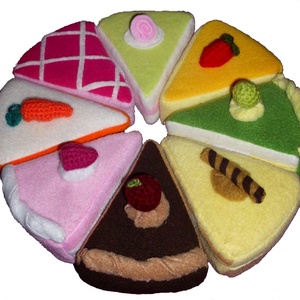 játék étel- tépőzáras egész torta -  - Meska.hu