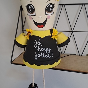 Jó hogy jöttél cserép baba - otthon & életmód - dekoráció - Meska.hu