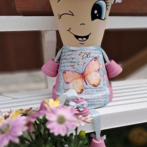 Lepkés cserépbaba  - Meska.hu