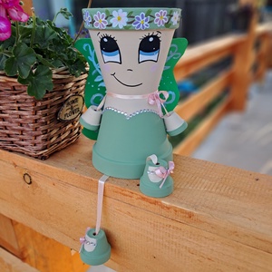 Tündér cserépbaba  - Meska.hu