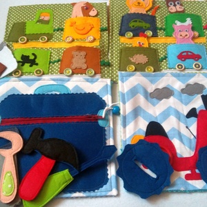 Egyénileg összeválogatott matató lapok fiúknak és lányoknak is egy könnyen nyitható személyreszabott dobozban - játék & sport - textilkönyv & babakönyv - Meska.hu