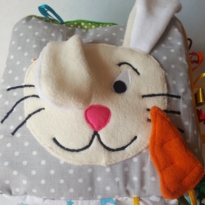 Baba kocka, puha játék, Montessori játék, utazós játék, készségfejlesztő kocka - Meska.hu
