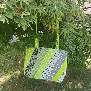 Zöld harmónia nyári táska patchwork - Meska.hu