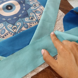Nagy kék szemes nyári táska DIY csináld magad egységcsomag - diy (csináld magad) - egységcsomag - Meska.hu