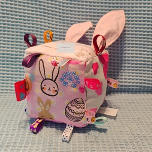 Húsvéti lányos címkekocka - baba - mama - baba játékok - babakocka - Meska.hu