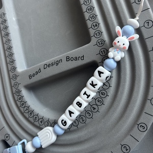 ���Nyuszis egyedi cumilánc��� - baba - mama - baba játékok - cumilánc - Meska.hu