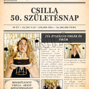 Kerek születésnapi poszter - otthon & életmód - dekoráció - kép & falikép - poszter - Meska.hu