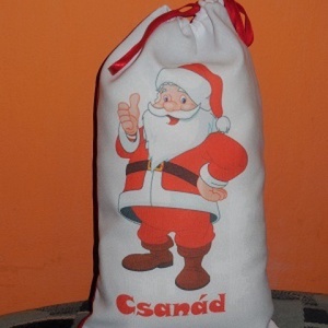 Névre szóló egyedi mikulászsák - karácsony - mikulás - mikulás zsák, zokni, csizma - Meska.hu