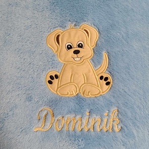 Babapléd (babatakaró) + párna szett,  több színben névvel és mintával hímezve - otthon & életmód - babaszoba, gyerekszoba - babatakaró, gyerek pléd - Meska.hu