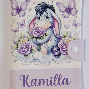 Textil egészségügyi kiskönyv borító névvel - Meska.hu