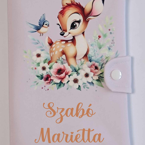 Textil egészségügyi kiskönyv borító névvel, Otthon & Életmód, Papír, írószer, Egészségügyi kiskönyv borító, Varrás, Fotó, grafika, rajz, illusztráció, MESKA