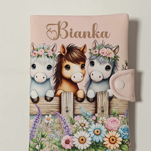 Textil egészségügyi kiskönyv borító névvel, Otthon & Életmód, Papír, írószer, Egészségügyi kiskönyv borító, Varrás, Fotó, grafika, rajz, illusztráció, MESKA