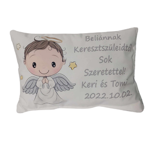 Keresztelő párna saját szöveggel - játék & sport - keresztelőajándékok - Meska.hu
