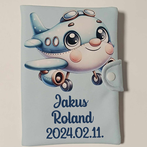 Textil egészségügyi kiskönyv borító névvel - Meska.hu