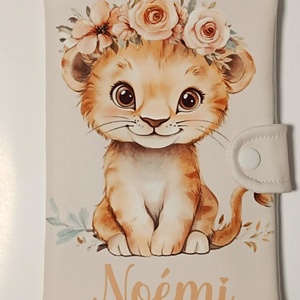 Kis tigris textil egészségügyi kiskönyv borító névvel , Otthon & Életmód, Papír, írószer, Egészségügyi kiskönyv borító, Varrás, Fotó, grafika, rajz, illusztráció, MESKA