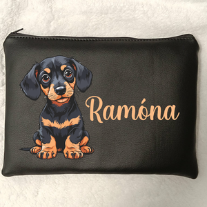 Textilbőr tacsi mintás neszesszer , Táska & Tok, Neszesszer, Varrás, MESKA