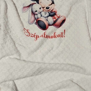 Nyomott mintás 2 rétegű soft babapléd, babatakaró egyedi névvel és mintával  - otthon & életmód - babaszoba, gyerekszoba - babatakaró, gyerek pléd - Meska.hu