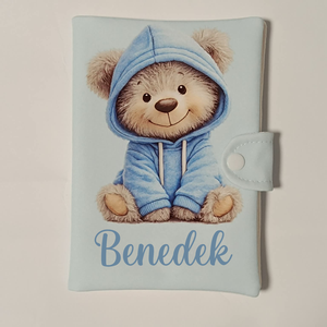 Macis textil egészségügyi kiskönyv borító névvel  - Meska.hu