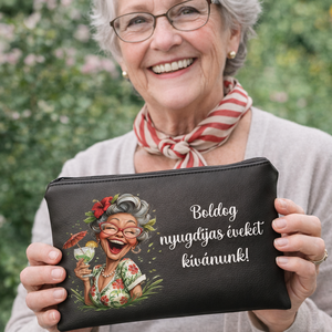  Textilbőr nyugdíjas búcsúzó neszesszer neszi - Meska.hu