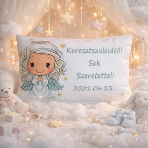 Keresztelő párna saját szöveggel - Meska.hu