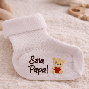 Baba bejelentő zokni - Meska.hu