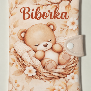 Egészségügyi kiskönyv borító névvel maci mintával - Meska.hu