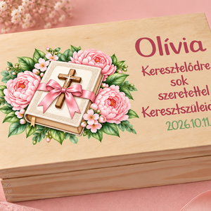  Emlékőrző keresztelő doboz babáknak  - Meska.hu